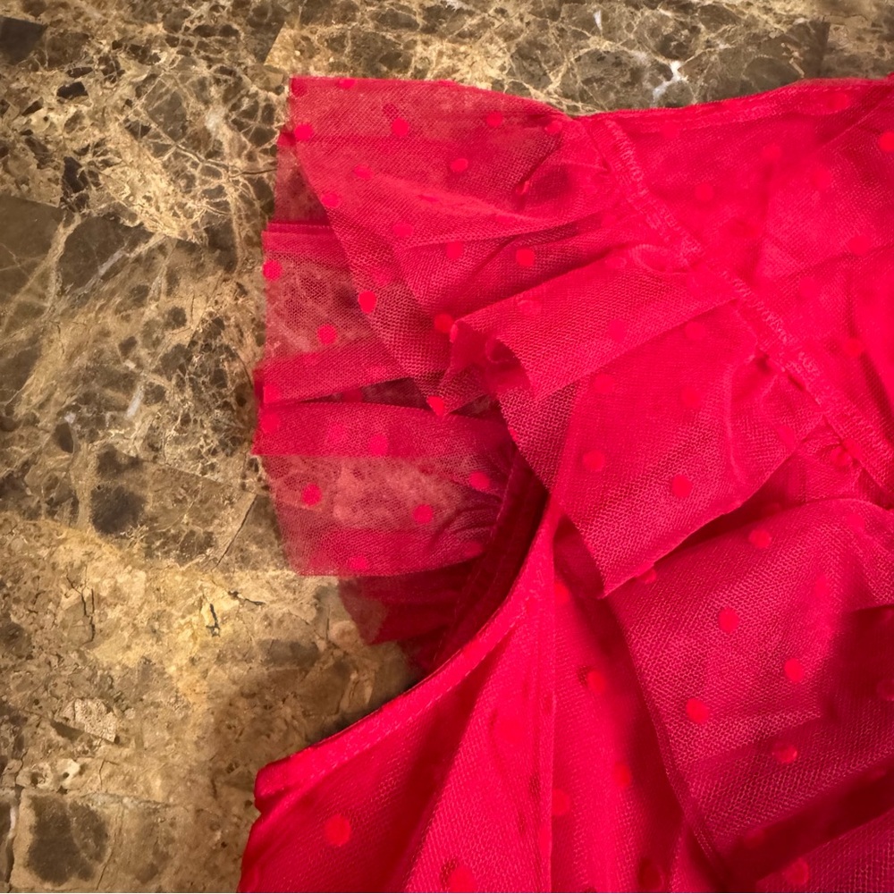 Forever 21 Red Fit and Flare Dress with Flutter Sleeves for Prom - Picture 8 of 11
